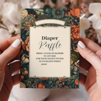 Vintage Watercolor Flowers Diapper Raffle
