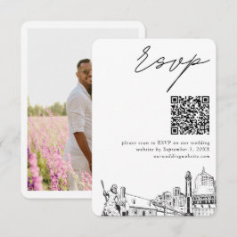 Cartão De Informações Virginia Beach Wedding RSVP Código QR Pequeno