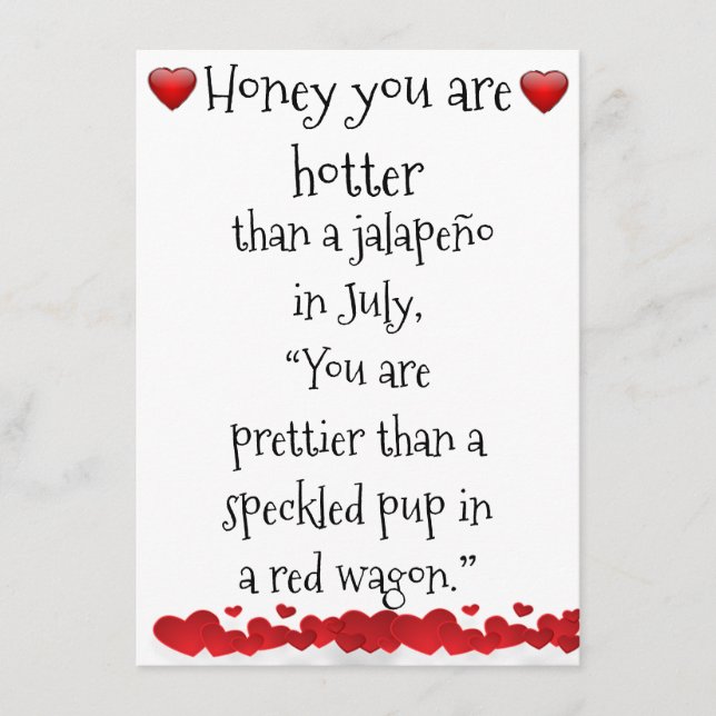 Cartão De Informações Você é um bebê quente (Frente)