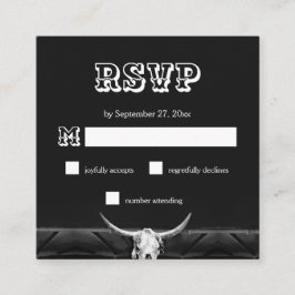 Cartão De Informações VVP Do Crânio De Touro Branco E Negro Russo Ociden