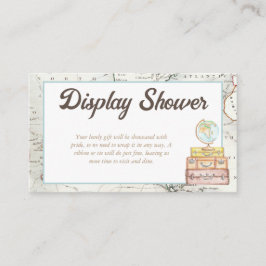 Cartão De Informações Watercolor Adventure Aguarda Chá para Exibição de