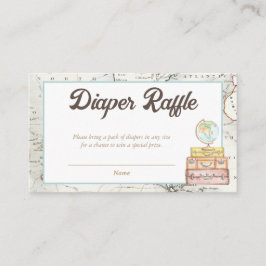 Cartão De Informações Watercolor Adventure aguarda Raffle para Fralda be