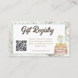 Cartão De Informações Watercolor Adventure Aguarda Registro de Chás de f