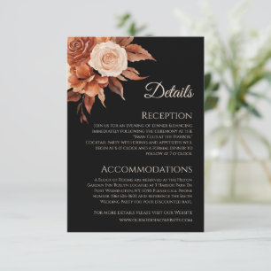 Cartão De Informações Watercolor Autumn Elegance-Wed-