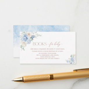 Cartão De Informações Watercolor Baby In BlosanChá de fraldas Books for