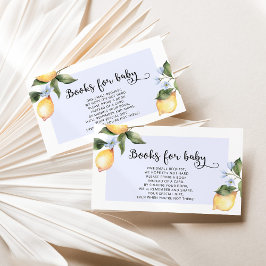 Cartão De Informações Watercolor Blue lemon books para bebês