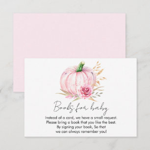 Cartão De Informações Watercolor Boho Pumpkin Babyshower