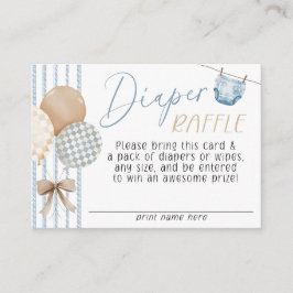 Cartão De Informações We Can Bearly Wait Bear Baby Shower Diaper Raffle