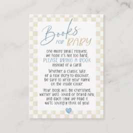 Cartão De Informações We Can Bearly Wait Books for Baby Boy Shower