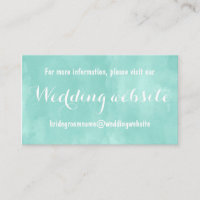 Web site de casamento verde aqua moderno