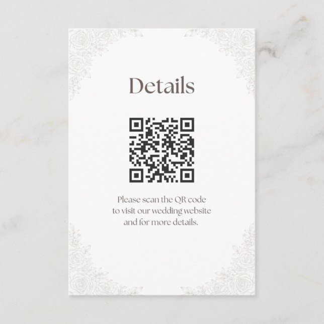 Cartão De Informações Wedding Bell Background Details Enclosure (Frente)