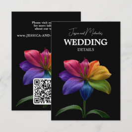 Cartão De Informações 🌈 Wedding Details QR code 