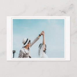 Cartão De Informações Wedding Save the Date with Photo Enclosure card