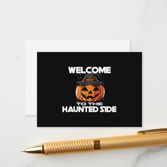 Cartão De Informações Welcome To The Haunted Side Enclosure Card (Frente/Verso In Situ)