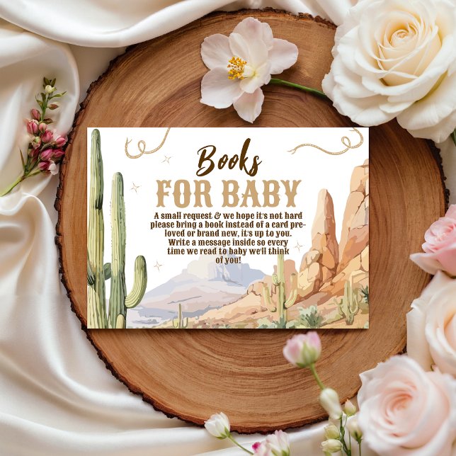 Cartão De Informações Western Books for Baby Card (Criador carregado)