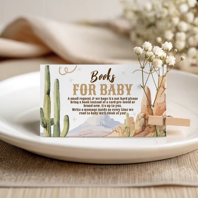 Cartão De Informações Western Books for Baby Card (Criador carregado)