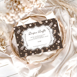 Cartão De Informações Whimsical Safari Animals Neutral Diapper Raffle