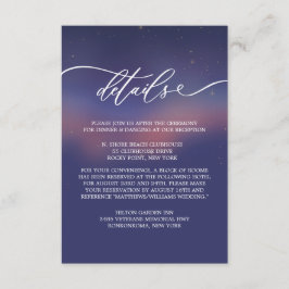 Cartão De Informações Whimsical Starry Night Script Modern