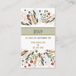 Cartão De Informações Whimsof Wildflower Inspirivity Floral RSVP