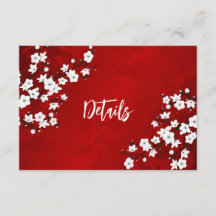 White Cherry Blossom Wedding Details