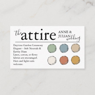 Cartão De Informações White The Attire QR Code enclosure Card 