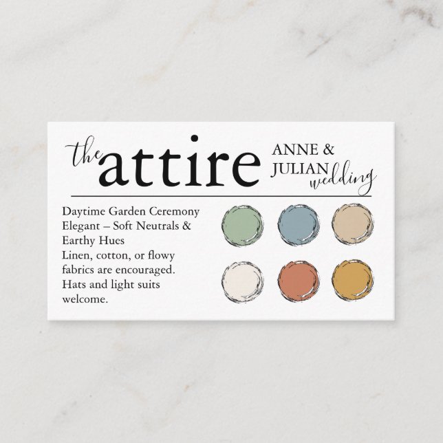 Cartão De Informações White The Attire QR Code enclosure Card  (Frente)