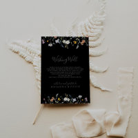 Wild Multicolor Floral Black Weding Wishing Good