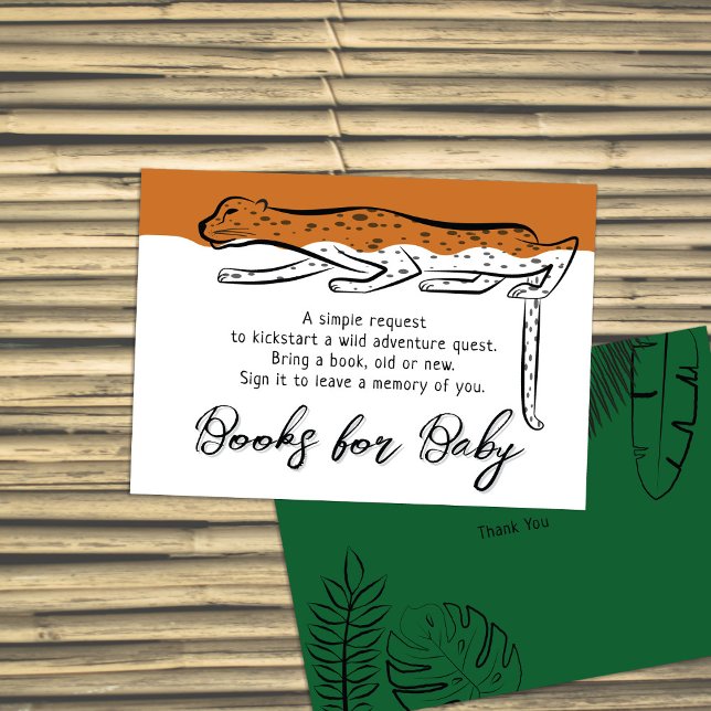 Cartão De Informações Wild Safari Cheetah Teracotta Books For Baby (Criador carregado)