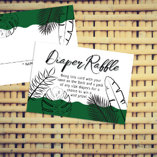 Cartão De Informações Wild Safari Sai da Floresta Fralda Verde Raffle