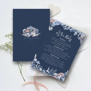 Cartão De Informações Wild & Whimsical Wedding Details ID1110