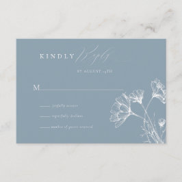 Cartão De Informações Wildflower Boho Chic Wedding RSVP