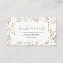 Cartão De Informações Wildflower Boho Girl Baby Shower