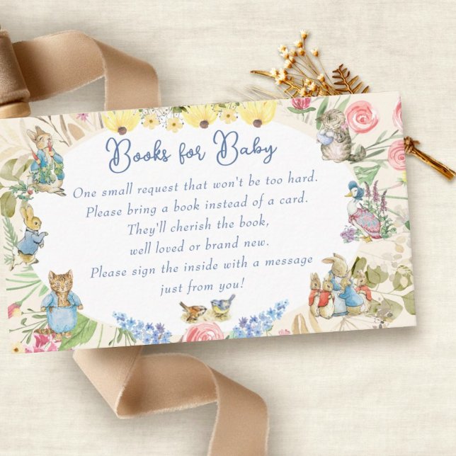 Cartão De Informações Wildflower Peter the Rabbit Livros para Bebê (Criador carregado)