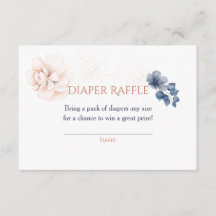 Wildflowers Modern Baby Shower Diaper Raffle