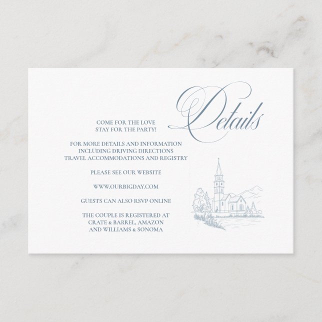 Cartão De Informações Winter Blue Enclosure Card Details (Frente)