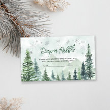 Winter Forest Diaper Raffle