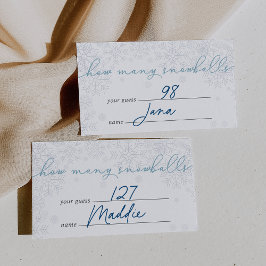 Cartão De Informações Winter "How Many Snowballs" Guessing Game Card