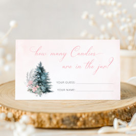 Cartão De Informações Winter Pink Silver How many Candies are in the jar