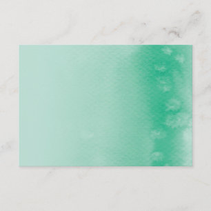 Cartão De Informações WISHELD CARD : ombre watercolor eserald green