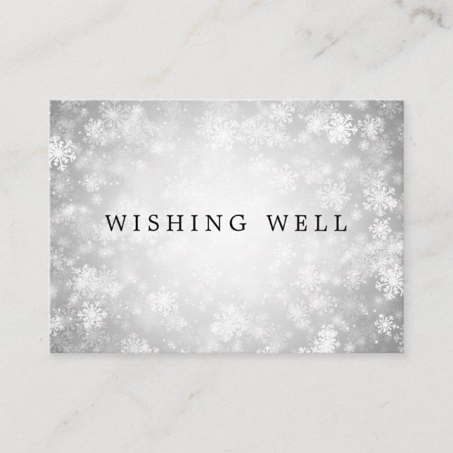 Cartão De Informações Wishing Wishing Wishing Welver Silver Winter Wonde (Frente)