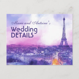 Cartão De Informações With QR code wedding details