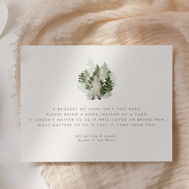 Cartão De Informações Woodland Adventure Gênero Chá de fraldas neutro (Criador carregado)