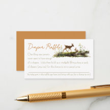 Woodland Animals Diaper Raffle Baby Shower