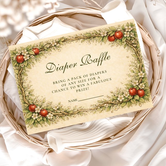 Cartão De Informações Woodland Apple Storyboo Diapper Raffle (Criador carregado)