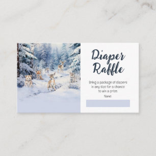Cartão De Informações Woodland Bebês Fralda de inverno Raffle