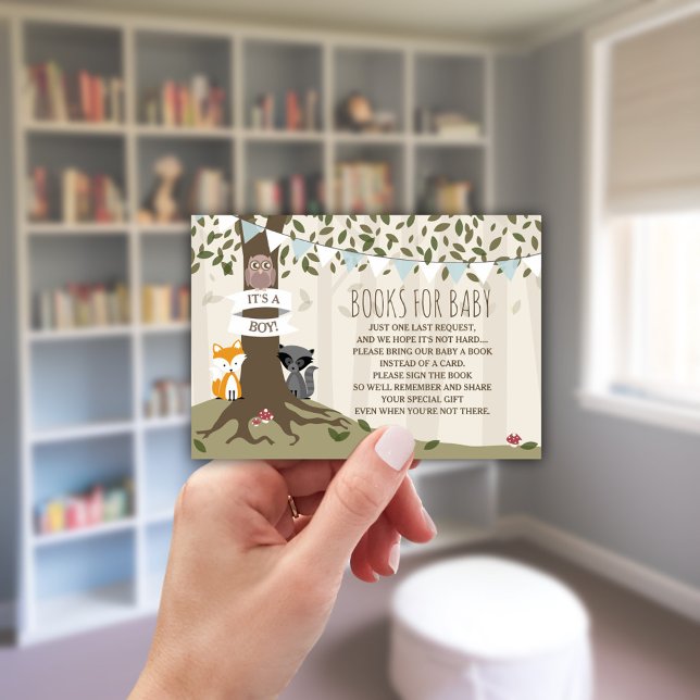 Cartão De Informações Woodland Cria Um Livro De Bebê (Criador carregado)