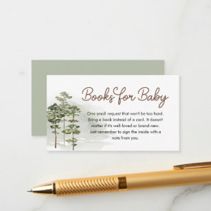 Cartão De Informações Woodland Forest Chá de fraldas Books Baby