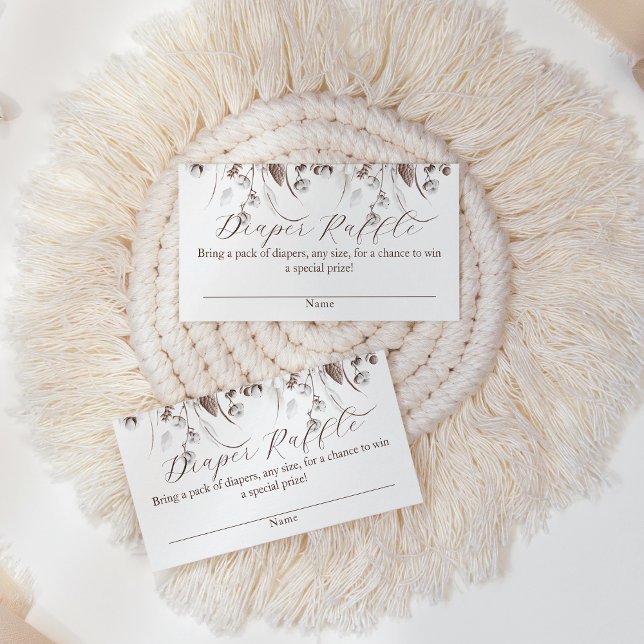 Cartão De Informações Woodland Winter Floral Books Request Chá de fralda (Criador carregado)