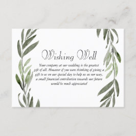 Cartão De Informações Wreath Wreath Green Leaf Wishing