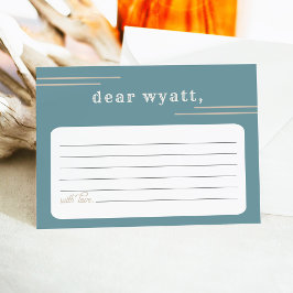 Cartão De Informações WYNONA Terracotta Teal Rodeo Cowboy Cápsula Horári